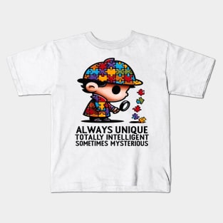 Puzzle Piece Detective: Mind Body Balance Kids T-Shirt